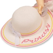 BW-0503-0801: Baby Girls Princess Straw Hat With Bow (12-24 Months)